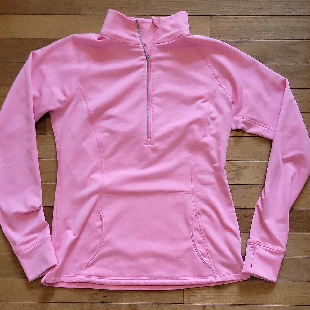 Lucy Hot Pink Quarter-Zip Pullover